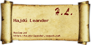 Hajdú Leander névjegykártya