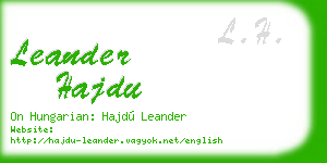leander hajdu business card